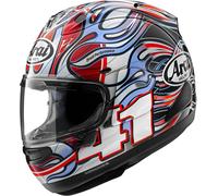 Arai RX-7V Evo Haga WSBK Casco, negro-blanco-rojo-verde, tamaño XL para Hombres