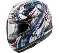 Arai RX-7V Evo Kiyo Trico Replica Casco, blanco/rojo/azul, Talla M (57/58)