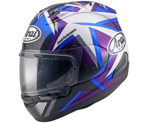 Arai RX-7V Evo MVK Stars Casco, negro-azul, tamaño M para Hombres