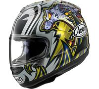 Arai RX-7V Evo Nakasuga 4 Casco, blanco-azul-amarillo, tamaño XL para Hombres