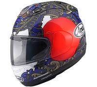 Arai RX-7V Evo Samurai Casco, Azul/Rojo, Talla M (57/58)