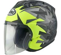 Arai SZ-R Evo Mimesis, casco abierto XS male Amarillo Neón/Gris/Negro