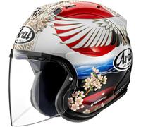 Arai SZ-R Evo Tsubasa, casco abierto XS female Negro/Blanco/Rojo/Oro