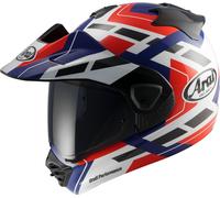 Arai TOUR-X5 Match Casco de Enduro, blanco-rojo-azul, tamaño L para Hombres