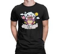 Arale Tshirt for Men Dr Slump Toriyama Manga 90s Cute Robot 80s Vintage Pure Cotton Tshirt Black t Shirt