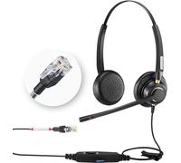 Arama Auriculares de teléfono con micrófono cancelación de ruido, RJ9 auriculares de trabajo para Cisco 7940 7942 6921 7821 7960 7970 7971 7931G 7941G 7945G 7962G 8841 8861 Call Center Office Landline