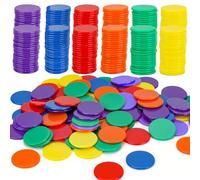 Aramanara 600 contadores de plástico de colores de 25 mm, contadores grandes de fichas de bingo
