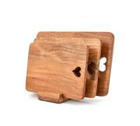 Arambh Cutting Board Set of 3 - Acacia Wood Chopping Boards for Kitchen, Durable & Safe Cutting Boards with Stand, Ideal para Meat, Cheese, Bread & Vegetables