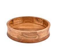 ARAMBH Natural Acacia Wood Decorative Bowl - Centerpiece hecho a mano para mesas de café, comedor y entryway Styling (25,4 x 25,4 x 7,62 cm)