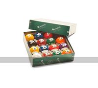 Aramith Premier Engraved Pool Balls - 2 and 1/16 Inch - Spots and Stripes