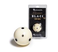Aramith Tournament - Bola de billar negra de 2 1/4 pulgadas, 6 puntos negros en una ampolla