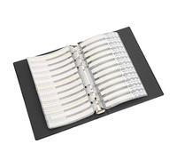 Aramox 0402 Libro de Muestras de Condensadores Libro de Componentes Electrónicos de Plástico con 80 Valores Negro para Profesionales y Aficionados a la Electrónica, Almacenamiento Organizado,