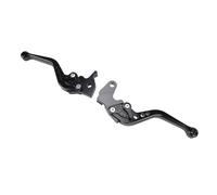 Aramox 1 par de Palancas de Embrague de Freno Corta, Palancas de Freno de Aleación de Aluminio Ajustable para las Palancas Retráctiles de Embrague de Freno para YFZ350 DT125R XV535 (BLACK)