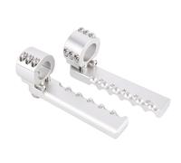 Aramox 1 Par de Reposapiés Delanteros para Motocicleta, Reposapiés Plegables de Aleación de Aluminio CNC para R1300GS 2013+, Compatible con Barra de Protección de 25 Mm (SILVER)