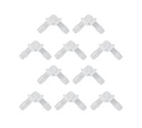 Aramox 10 Piezas de Junta de Manguera de Codo PE Conector de Manguera de 90 Grados de Igual Diámetro en Forma de L para Tubo de Bomba y Tubo de Silicona, Pared Interior Lisa, Tamaño Ligero para Uso