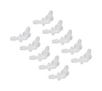 Aramox 10 Piezas de Junta de Manguera de Codo PE Conector de Manguera de 90 Grados de Igual Diámetro en Forma de L para Tubo de Bomba y Tubo de Silicona, Pared Interior Lisa, Tamaño Ligero, Conexión