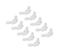 Aramox 10 Piezas de Junta de Manguera de Codo PE Conector de Manguera de 90 Grados de Igual Diámetro en Forma de L para Tubo de Bomba y Tubo de Silicona, Pared Interior Lisa, Tamaño Ligero para Uso