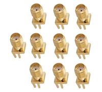 Aramox 10 Uds Conectores SMA Base Hembra Conector RF de Montaje PCB Chapado en Oro con Fuerte Resistencia a la Vibración