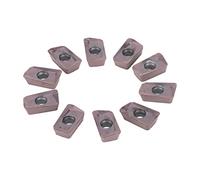 Aramox 10 Uds. Insertos de Torneado, Insertos de Acabado de Torno de Carburo, Juego de Torno de Fresado CNC para Acabado de Acero, Velocidad de Corte Rápida, Baja Fricción (Ebmt 1135 Badir-Ma)