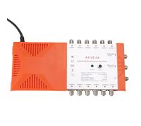 Aramox 12 -WEGS -Chil de Rauschen 4G LTE Filtro de 12 Canales Amplificador de Distribución de Canales para el TV CATV, Cable de Administración de Energía Remota Libre (Enchufe de la UE 200-240V)