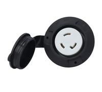 Aramox 125 V 30A FlatRoaser Bloqueo Contripe de Energía RV Power Power para Aplicaciones Enumeradas de ETL, Material de PVC para Redes de Embarcaciones