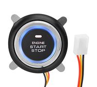 Aramox 12V Motor Start Stop Push Button Universal Car Keyless Entry Ignition Starter Switch Black