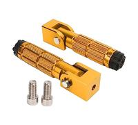 Aramox - 2 Estriberas para Motocicleta, Reposapiés Plegables de 90 Grados, Aleación de Aluminio, Antideslizante, Pedal de Pasajero con Pernos de Montaje de 0.315 in, Universales (Oro)