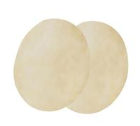 Aramox 2 Piezas de Parche de Tambor de Piel de Oveja de Repuesto de 8,5 Pulgadas de Espesor de Fibra de Colágeno Piel de Tambor Tono Claro para Jugadores de Percusión de Mano de Africano de Bongo