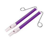 Aramox 2 Piezas de Silbato Deslizante Instrumento Musical ABS Metal Seguro No Tóxico Juguete para Niños Amantes de la Música con Bordes Lisos Diseño en Forma de Boca (Purple)