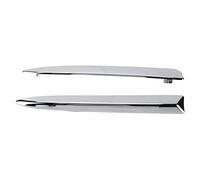 Aramox 2 Uds Moldura Superior de Parachoques de Coche para FIAT 500 2007-2015, ABS Moldura Superior de Parachoques Delantero Moldura Cromada Piezas Exteriores de Coche