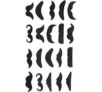 Aramox 20 Pegatinas de Barba Falsas, Gran Cantidad, Fáciles de Usar, Calcomanías Vello Facial Reutilizable para Adultos y Niños, Mezcle sin Problemas con Tu Cabello, Opción Juego Divertida con