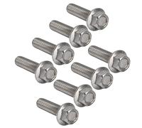 Aramox 20 Tornillos M10 A2 70 de Acero Inoxidable con Bridas de Cabeza Hexagonal M10 X 1,5 DIN6921 con Junta de Rosca Gruesa para Paneles de Carrocería Automotrices, Ingeniería, Instalación de