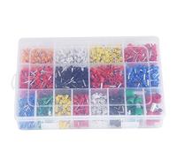 Aramox 2120pcs Kit de Terminales de Alambre Terminal de Enjuague 22aWg a 5aWg Conectores Eléctricos Aislados de Retardante para Garajes Talleres de Mecánica