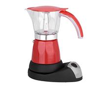 Aramox 300 ML / 6 Tazas 480W Cafetera Eléctrica Espresso Moka Cafetera Eléctrica Italiana (Red)