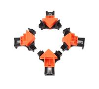 Aramox 4 Abrazaderas de ángulo Recto de 90 Grados, Soporte Ajustable de Acero para Carpintería, Operación con una Sola Mano, Fijación Multiángulo, Herramientas para Proyectos de Bricolaje y (ORANGE)