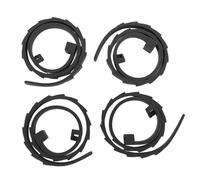 Aramox 4 Piezas Collar Ajustable Ecológico para Mascotas Collar Ligero de Silicona Suave para Cachorros y Gatitos Elegante para Perros y Gatos (Black)