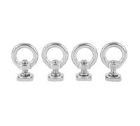 Aramox 4 Piezas T Kit Anclaje Montaje Montaje Pista T M8 Ranura Acero Inoxidable y Anillos Tuercas de Ojo Utilizados para la Rejilla para la Rejilla Techo Ganchos Cuerda de Cordón