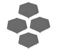 Aramox 4pcs Garden disparó Piedras Al Aire Libre con Historias de la Tierra, Módulos de Paisaje Decorativos de Aspecto único para la Acera, Duradera y Duradera (GREY)