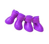 Aramox 4pcs Silicona Botas para Perros Non Slip Dog Rain Rain Shoes All Weather Pet Zapatos para Pavimento Caliente de Barro de Nieve y Lluvia con Suela Espesada Ligera Suave Diseño Suave (M)