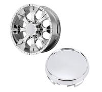 Aramox 4PCS Tapas Centrales de Rueda Cubiertas del Cubo de la Rueda Tapas Centrales del Aro 56.5mm/2.22in OD 53mm/2.09in ID ABS+Metal a Prueba de Rayones Impermeabilización Reemplazo (SILVER)