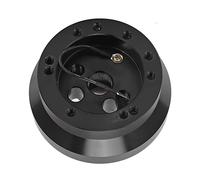 Aramox 5 Adaptador de Buje Corto para Volante de 6 Orificios Adaptador de Volante de Aluminio de Repuesto para 1976-1995 (Negro)
