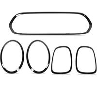 Aramox - 5 Embellecedores para Faros Delanteros, Color Negro Brillante, para Faros Traseros, Rejilla Envolvente, Repuesto para Mini F55 F56 F57 One S JCW 2014+