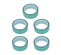 Aramox 5 Piezas Cinta Adhesiva PET Verde Cinta de Alta Temperatura 33 Mm X Adhesiva de Silicona Resistente Al Calor para Pintura en Aerosol Galvanoplastia Anodizado hasta 356 °F