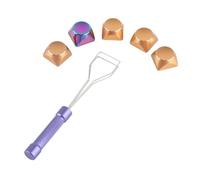 Aramox 5 Teclas de Metal de Aleación de Aluminio para Teclado Mecánico, Teclas de Perfil XDA con Revestimiento de Color y Diseño Texturizado, Universal Compatible con Interruptores Cherry MX para