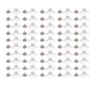 Aramox 50 Sets Botón de Manguera Botones Blancos de Acero Inoxidable Ajustable 17 Mm con Tornillos de Hierro - Solución Práctica y Decorativa
