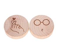 Aramox Abrebotellas de Madera Imán para Nevera Paquete de 2 Abridor de Cerveza Redondo Madera y Cromo 6,2 X 1,5 Cm para Cocina Bar Uso Doméstico con Parte Posterior Magnética Diseño Decorativo de