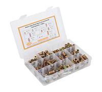 Aramox Acabado Galvanizado, Tuerca de Cabeza Trapezoidal de Acero Al Carbono para Sujetador de Conector de Tornillo con Inserciones Roscadas, Kit de Muebles con Tuerca de Inserción Roscada Métrica,