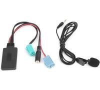 Aramox Adaptador de Audio Bluetooth, DC12V 6Pin Cable de Audio Bluetooth Adaptador AUX-IN EST¨¦REO para autom¨®vil con MICR¨®Fono ABS Ajuste para/Espace/Megane