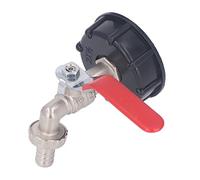Aramox Adaptador de Bolso IBC, Material de Latón Premium, Fácil Control del Agua, Diseño de Hilo Grueso, Cuerpo de Grifo Engrosado, Uso Versátil, Ajuste del Conector de la Manguera de Jardín,
