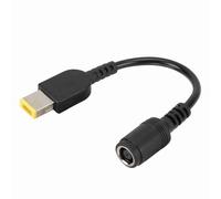 Aramox Adaptador de Corriente para Portátil de 7,9 X 5,5 a Cable Cargador de Enchufe Cuadrado, Convertidor Redondo a Cuadrado de Cobre Completo con Chip IC, Cable Duradero de 15 Cm para Fuente de